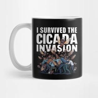 I Survived the Cicada Invasion Funny Cicada Summer 2024 Mug